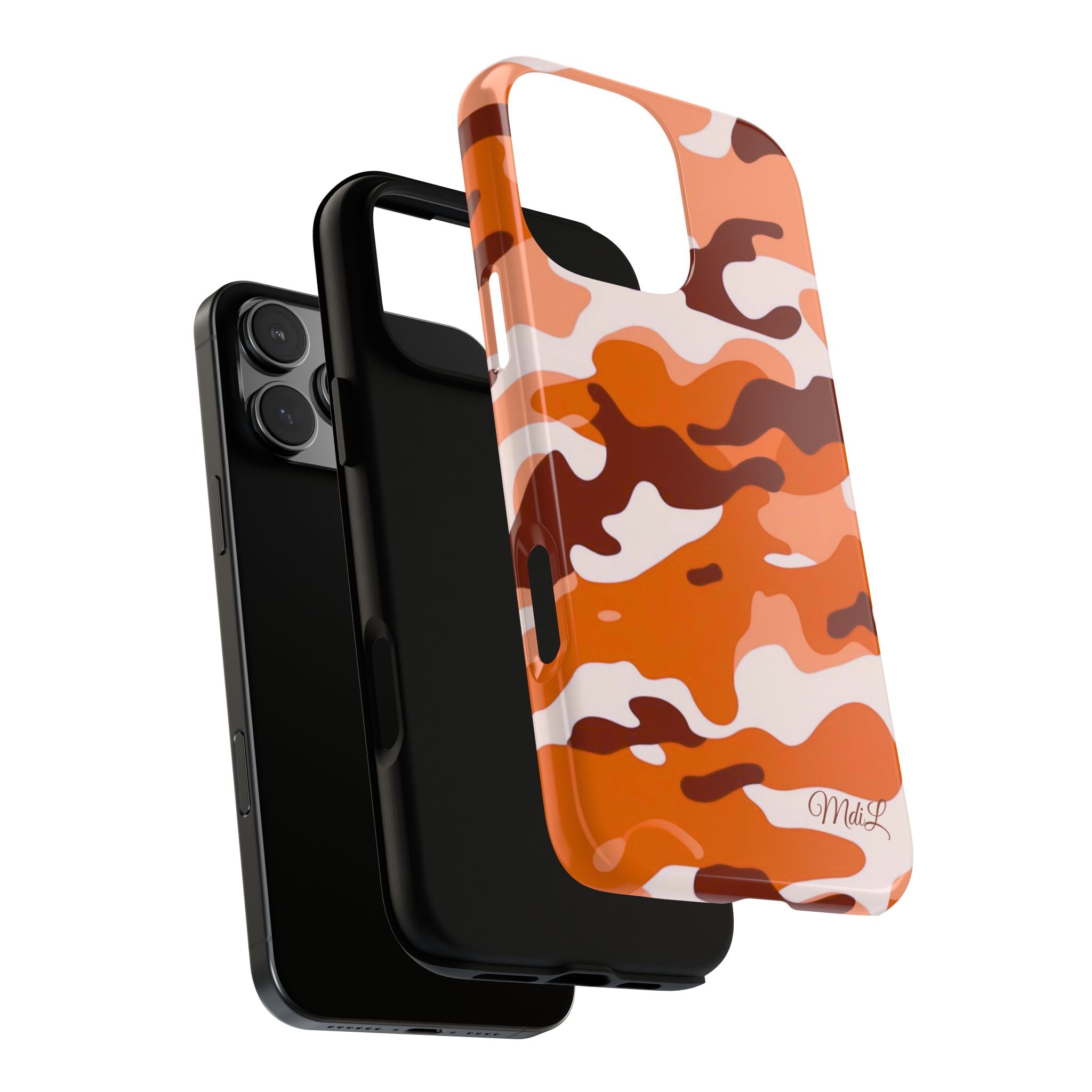 Orange Camo iPhone Case