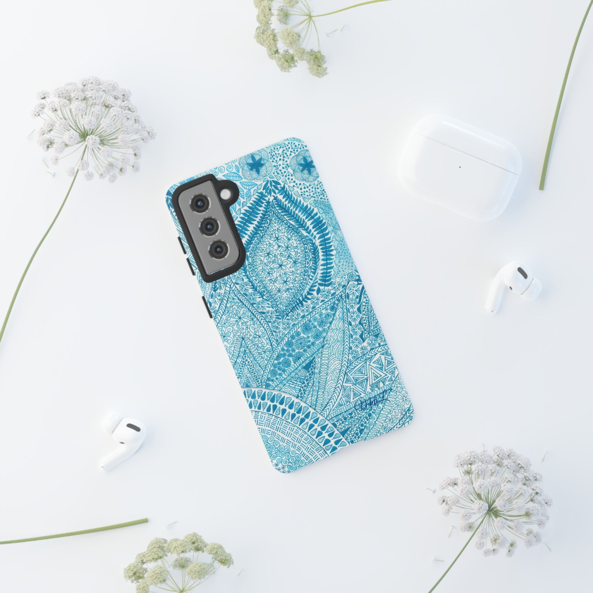 Teal Paisley