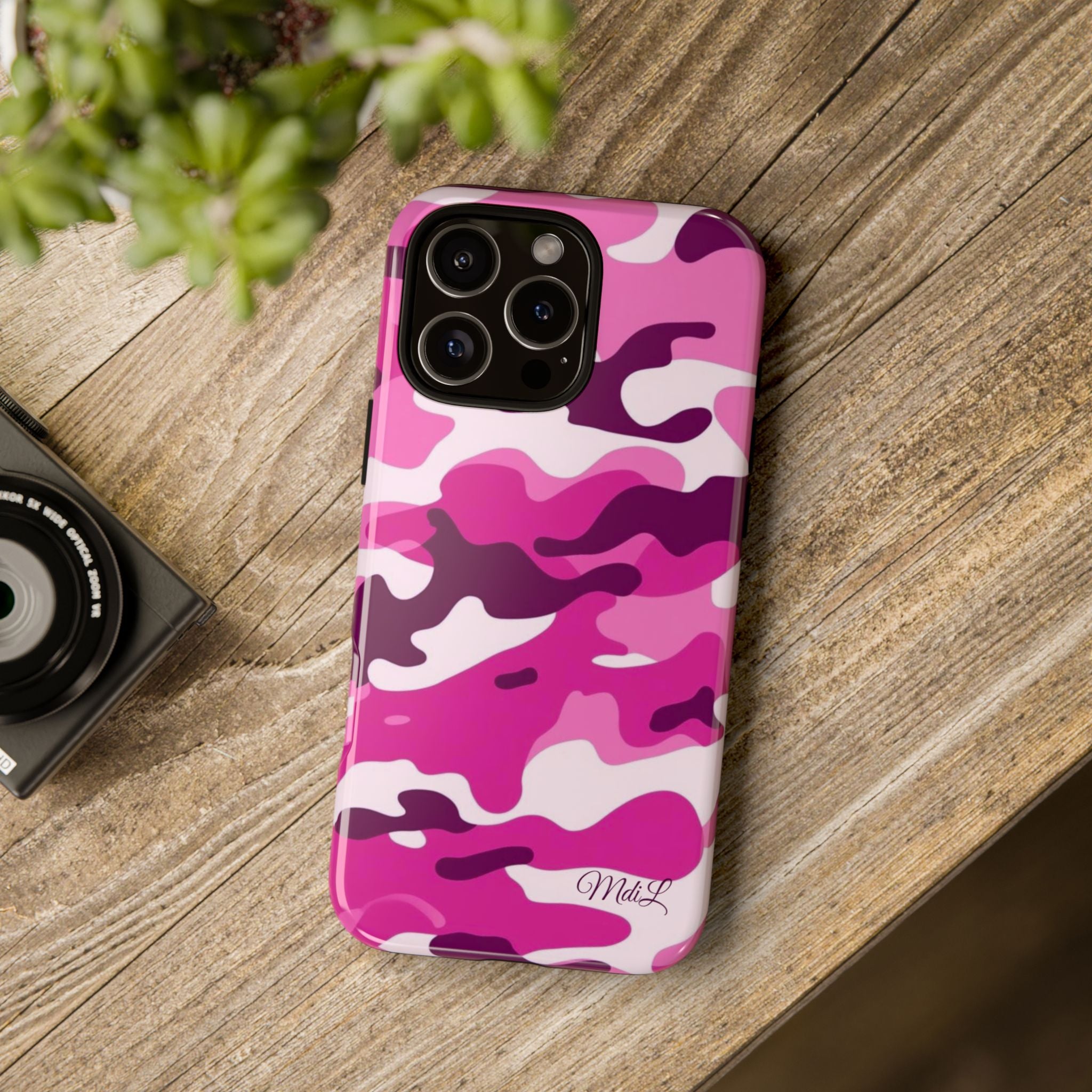 Magenta Camo iPhone Case