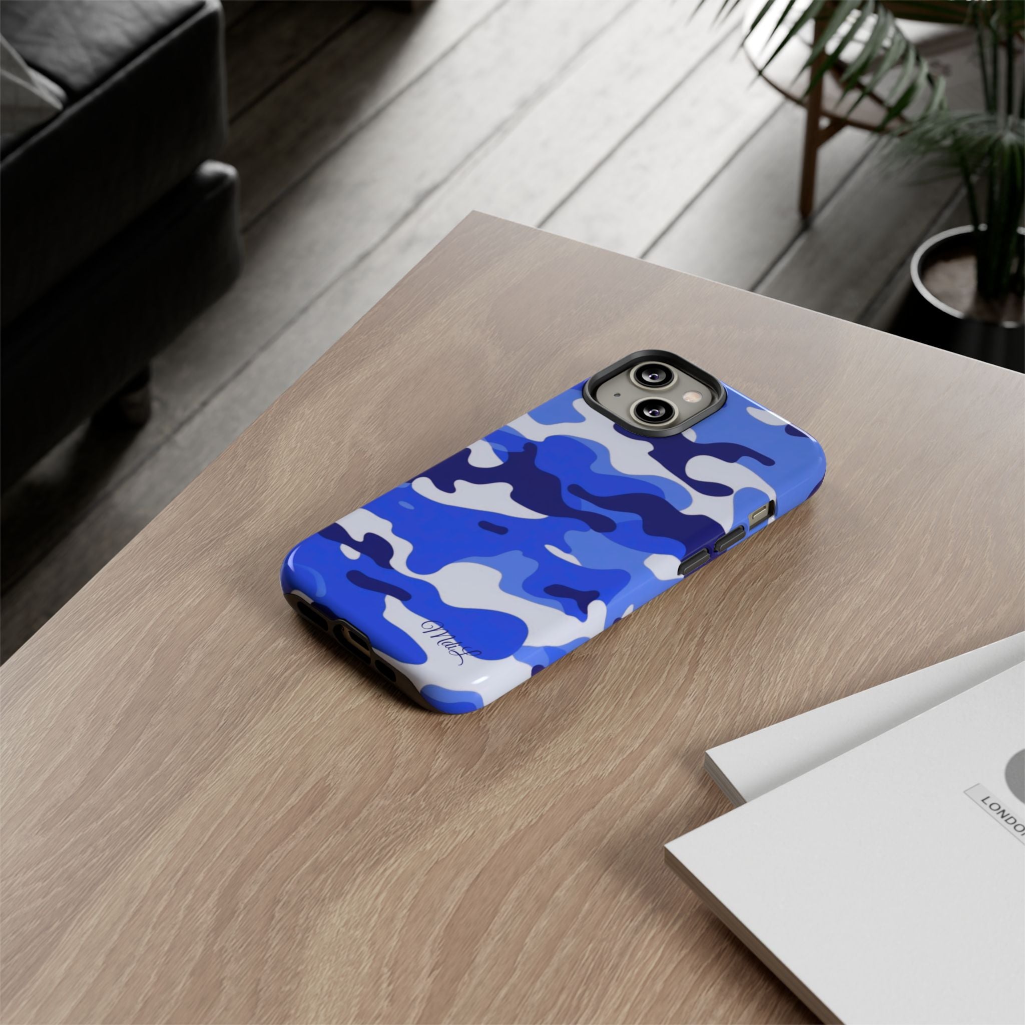 Blue Camo iPhone Case