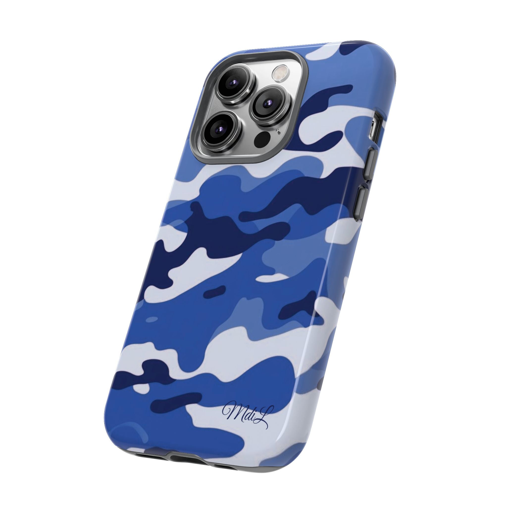 Deep Blue Camo iPhone Case