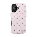 Dotted Hearts | Pink and Black