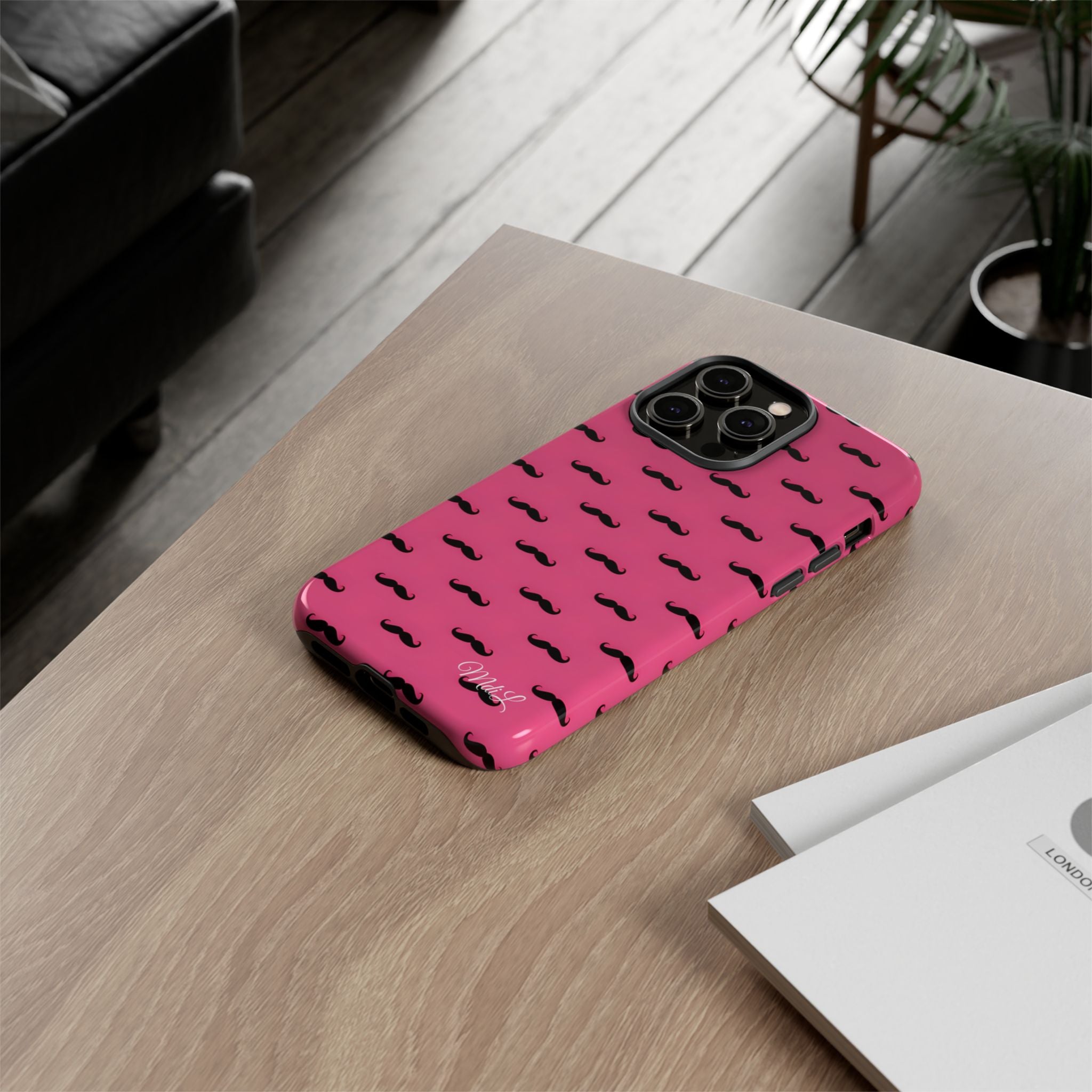 Pink Moustache iPhone Case
