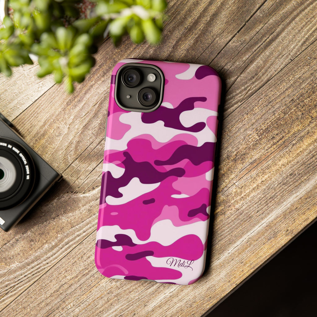 Magenta Camo iPhone Case