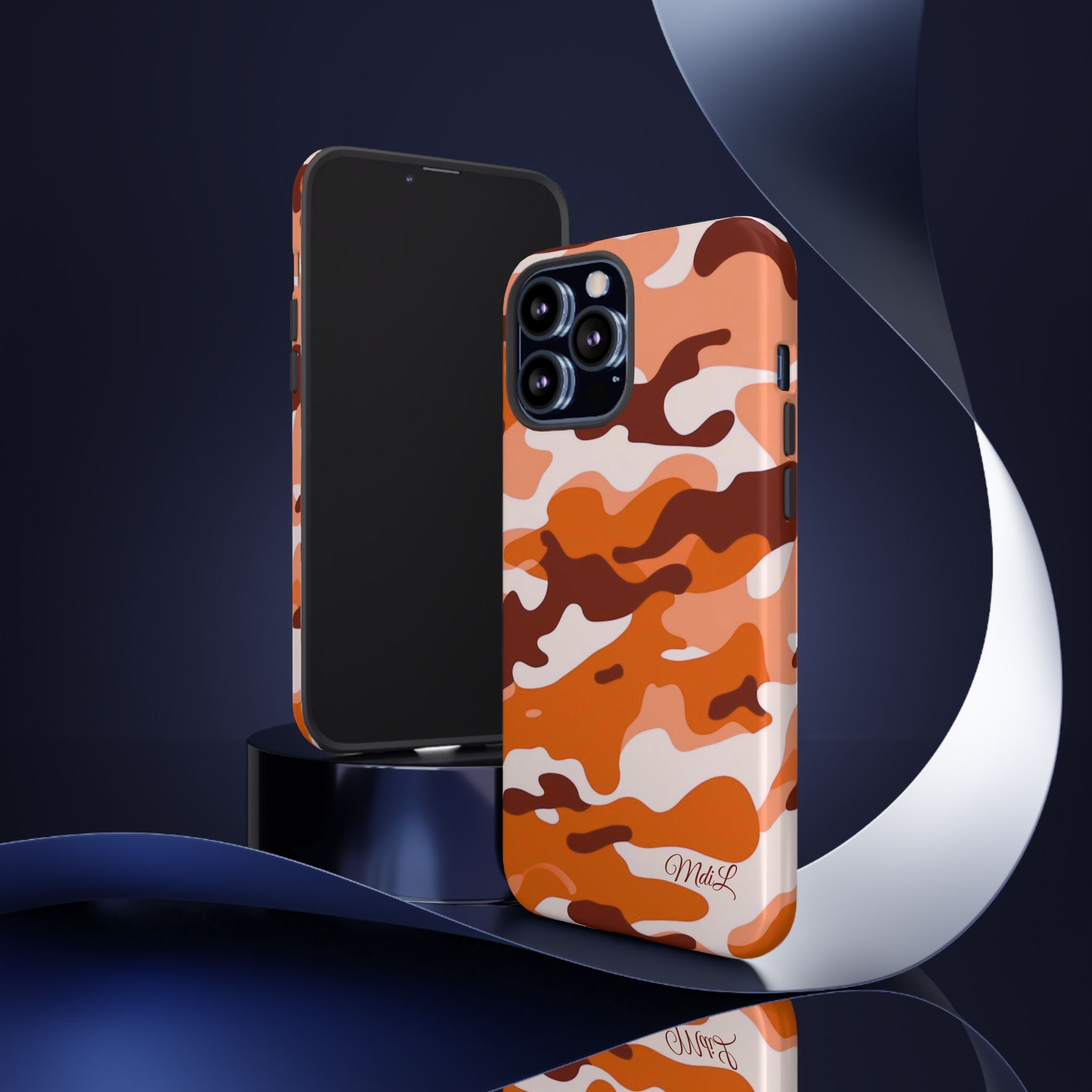 Orange Camo iPhone Case