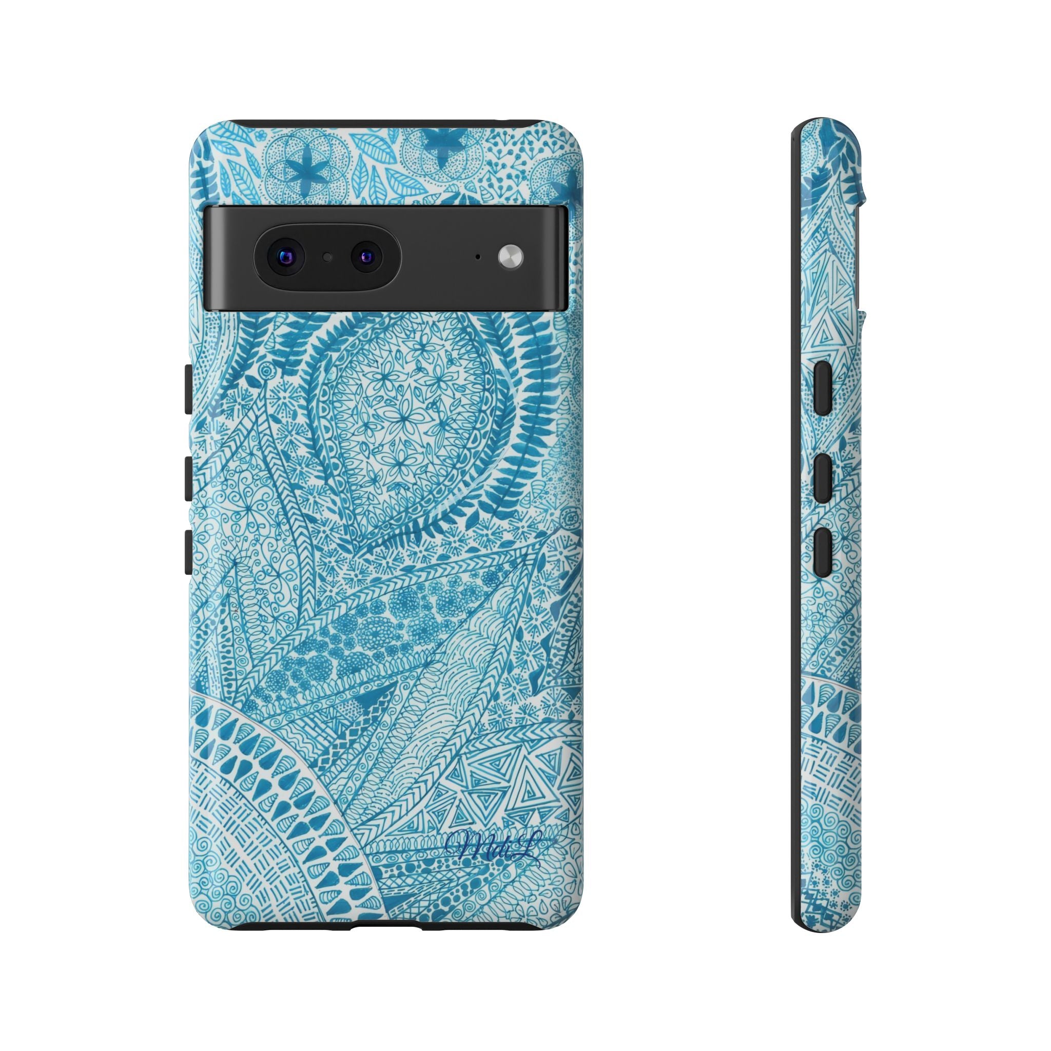 Teal Paisley