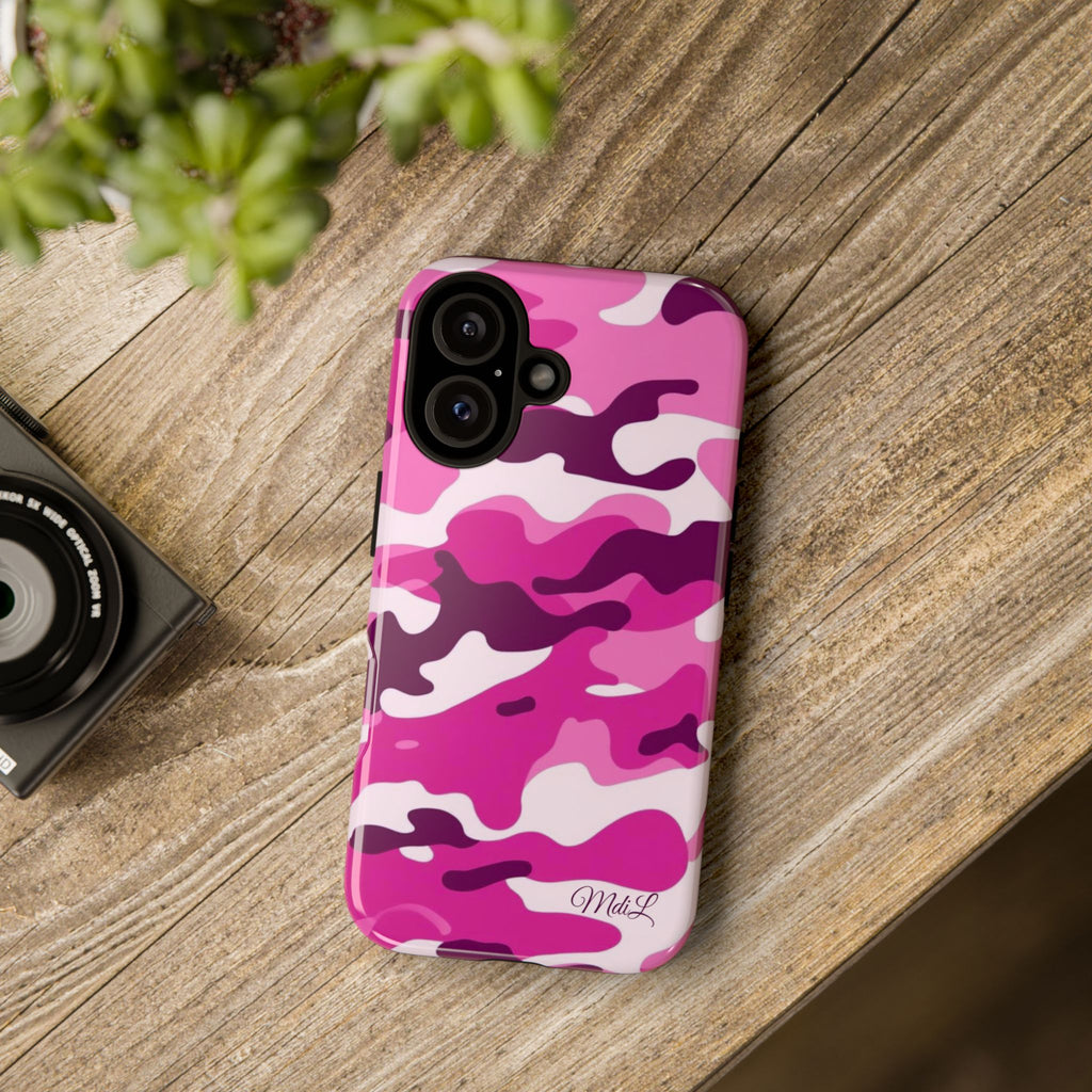 Magenta Camo iPhone Case