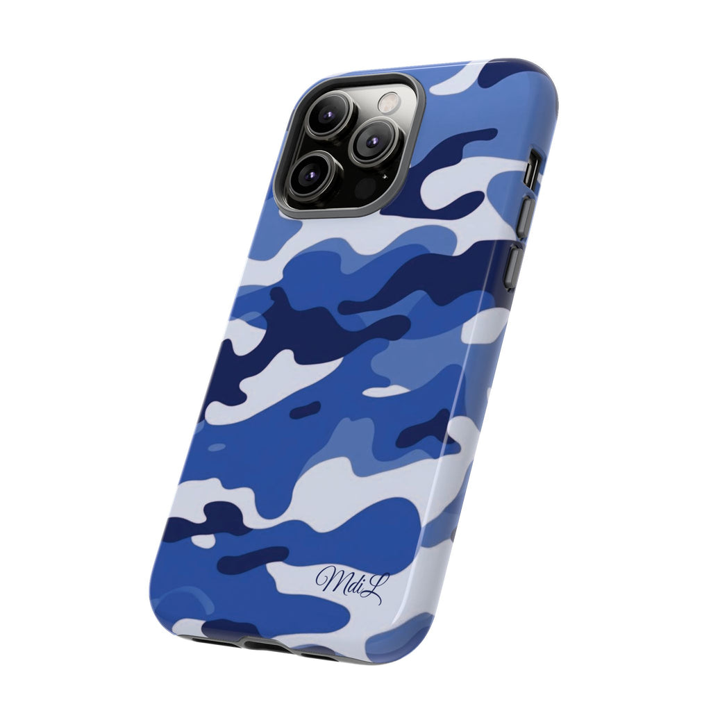 Deep Blue Camo iPhone Case