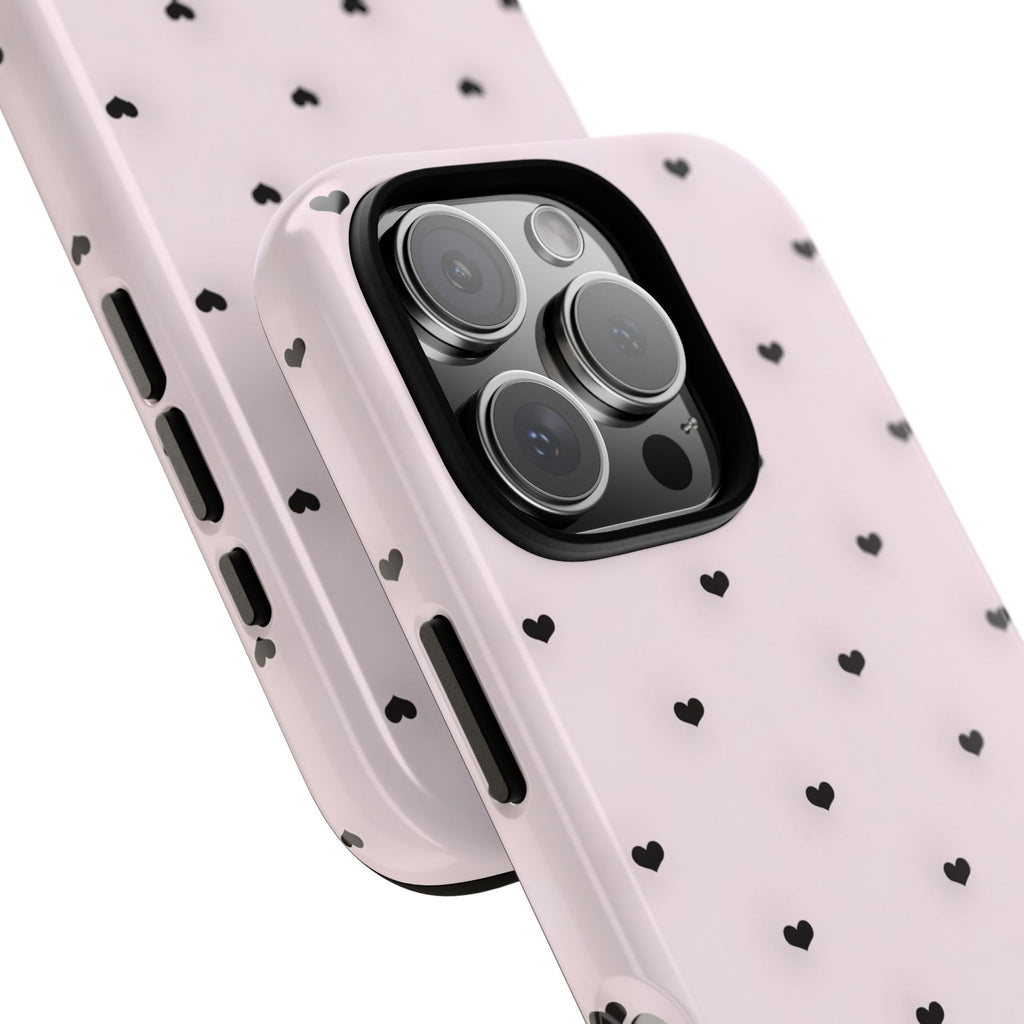Dotted Hearts | Pink and Black