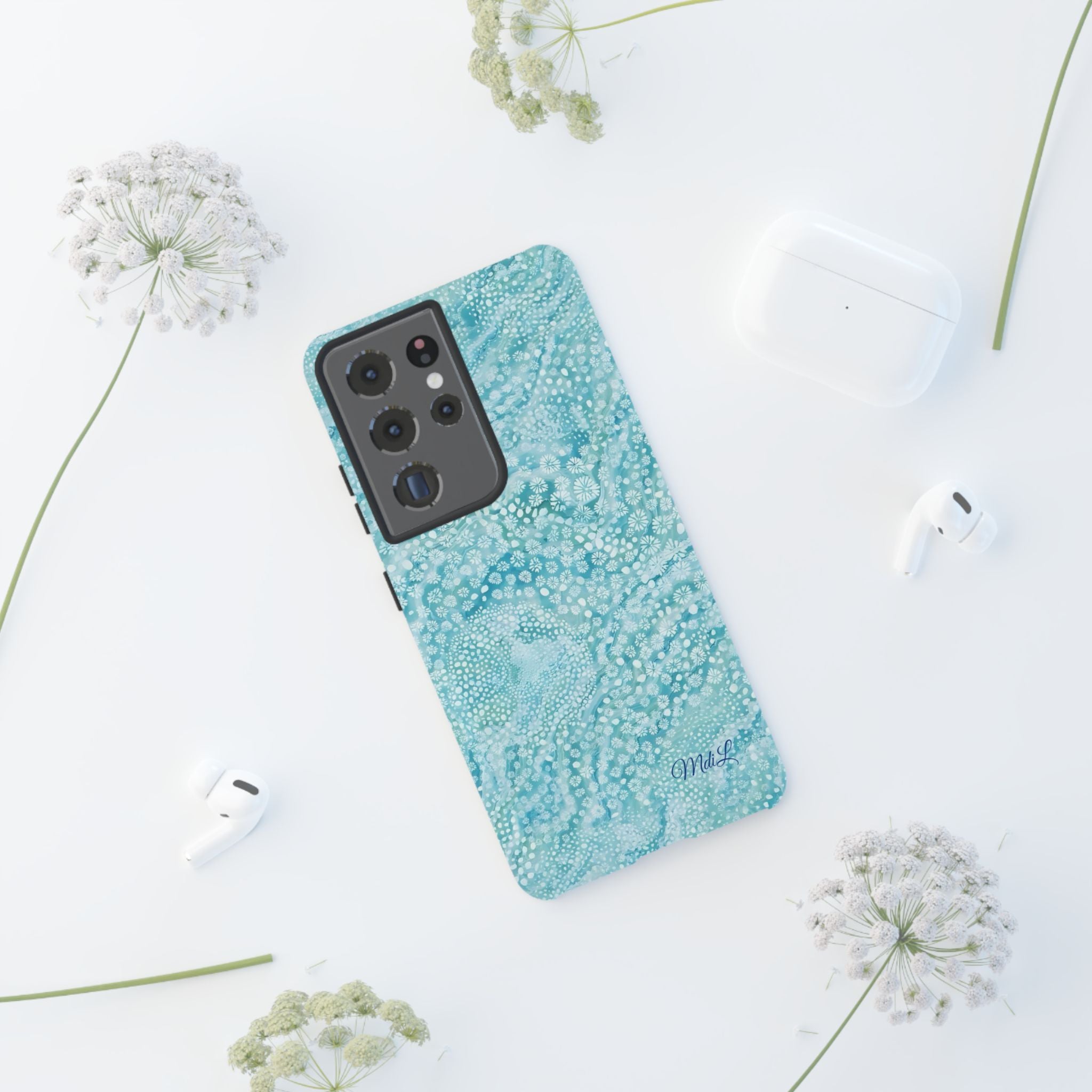 Teal Florals