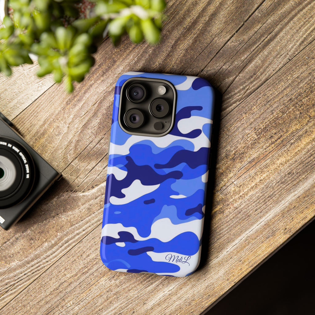 Blue Camo iPhone Case
