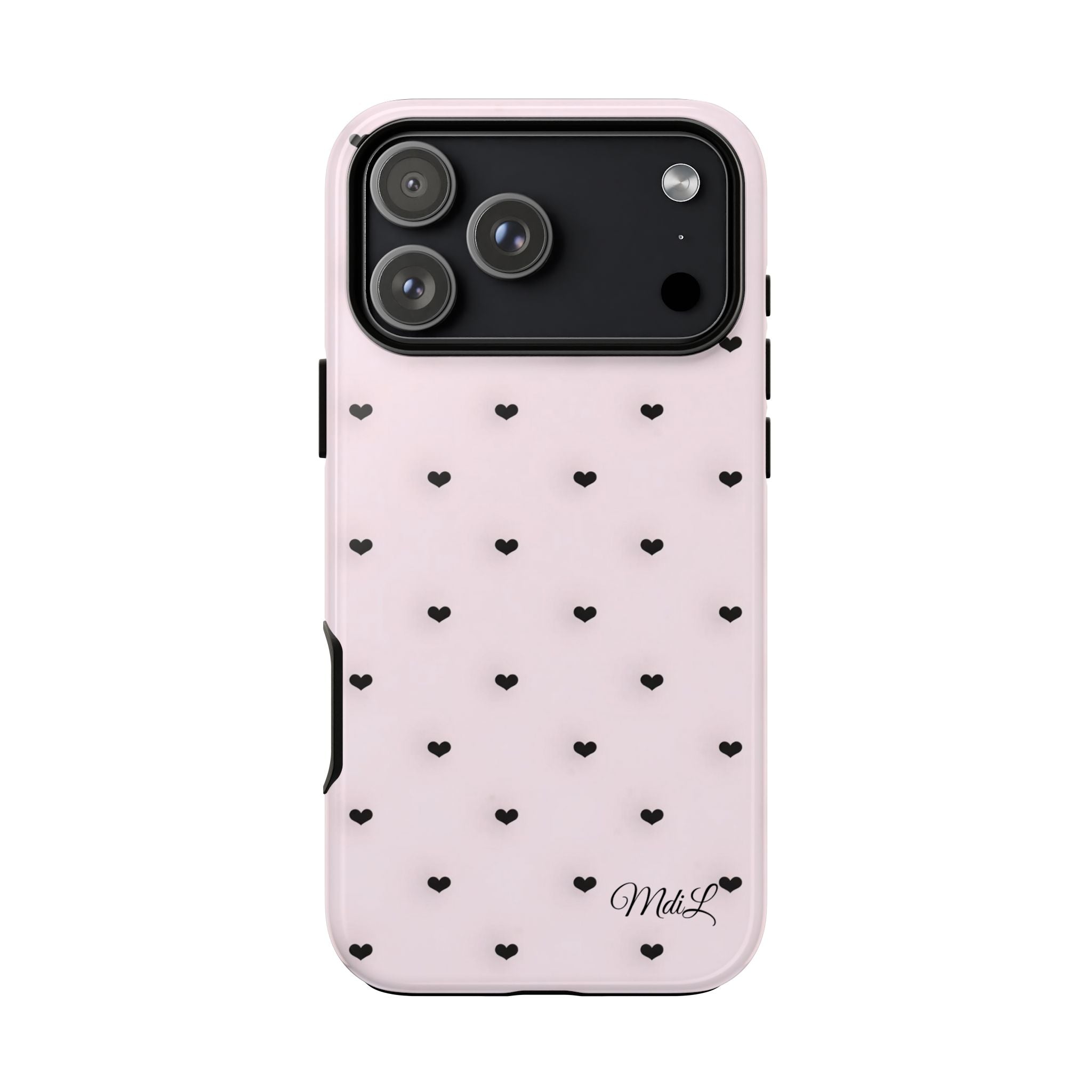 Dotted Hearts | Pink and Black