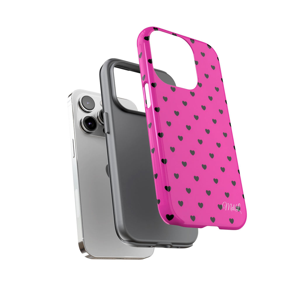 Dotted Hearts | Neon Pink - Mare di Luna