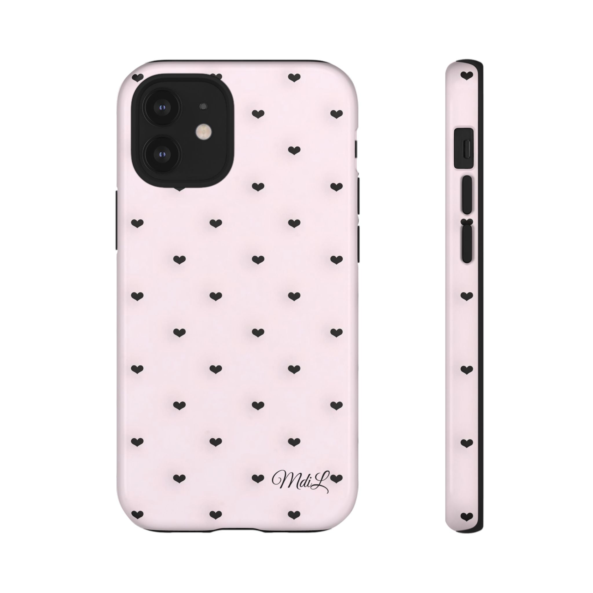 Dotted Hearts | Pink and Black