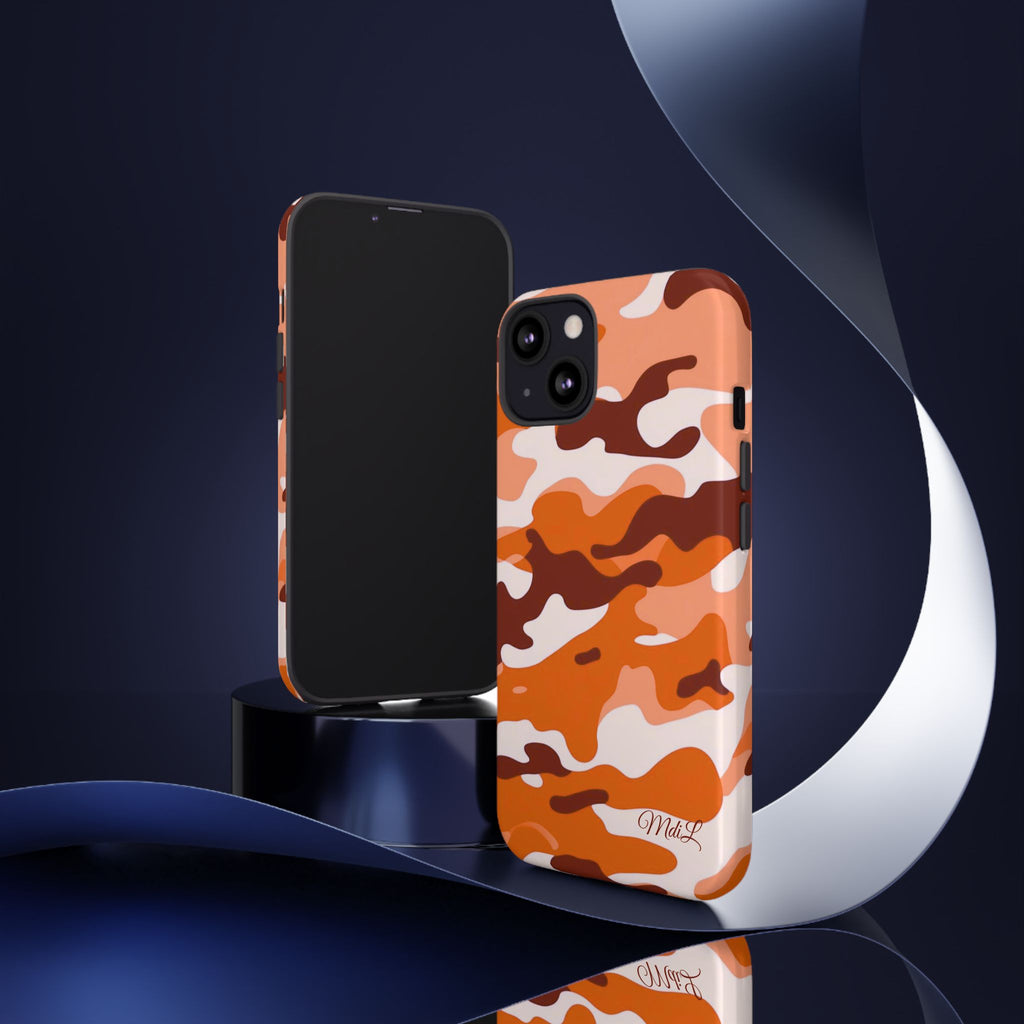 Orange Camo iPhone Case