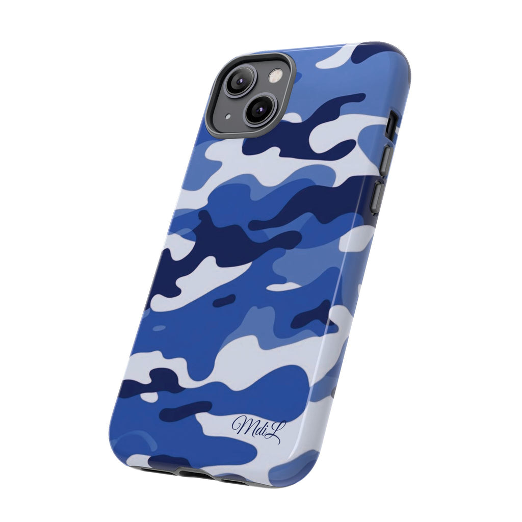 Deep Blue Camo iPhone Case