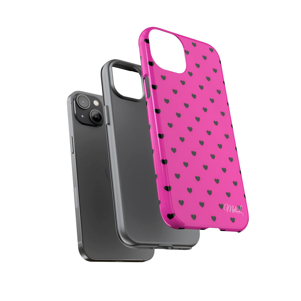 Dotted Hearts | Neon Pink - Mare di Luna