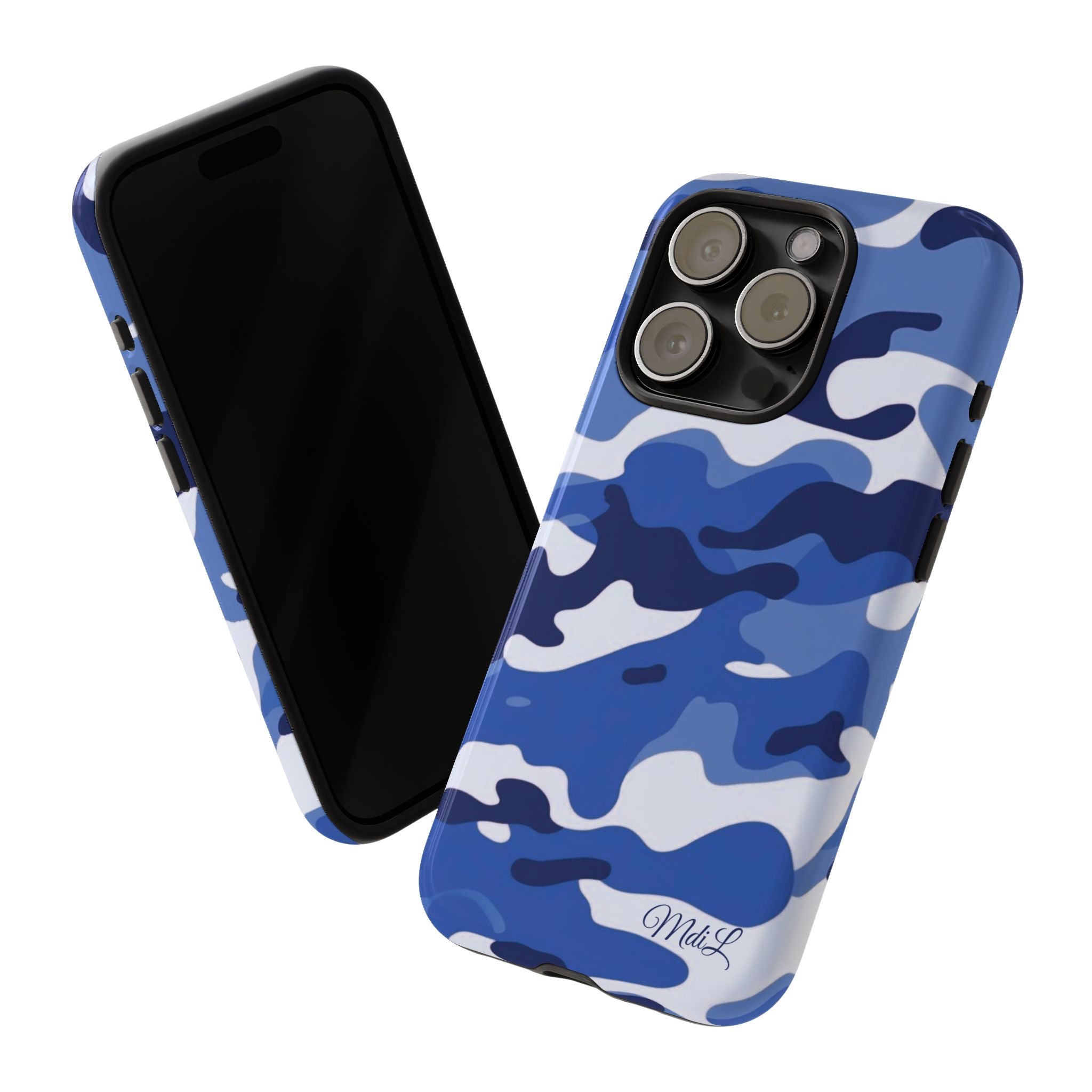 Deep Blue Camo iPhone Case