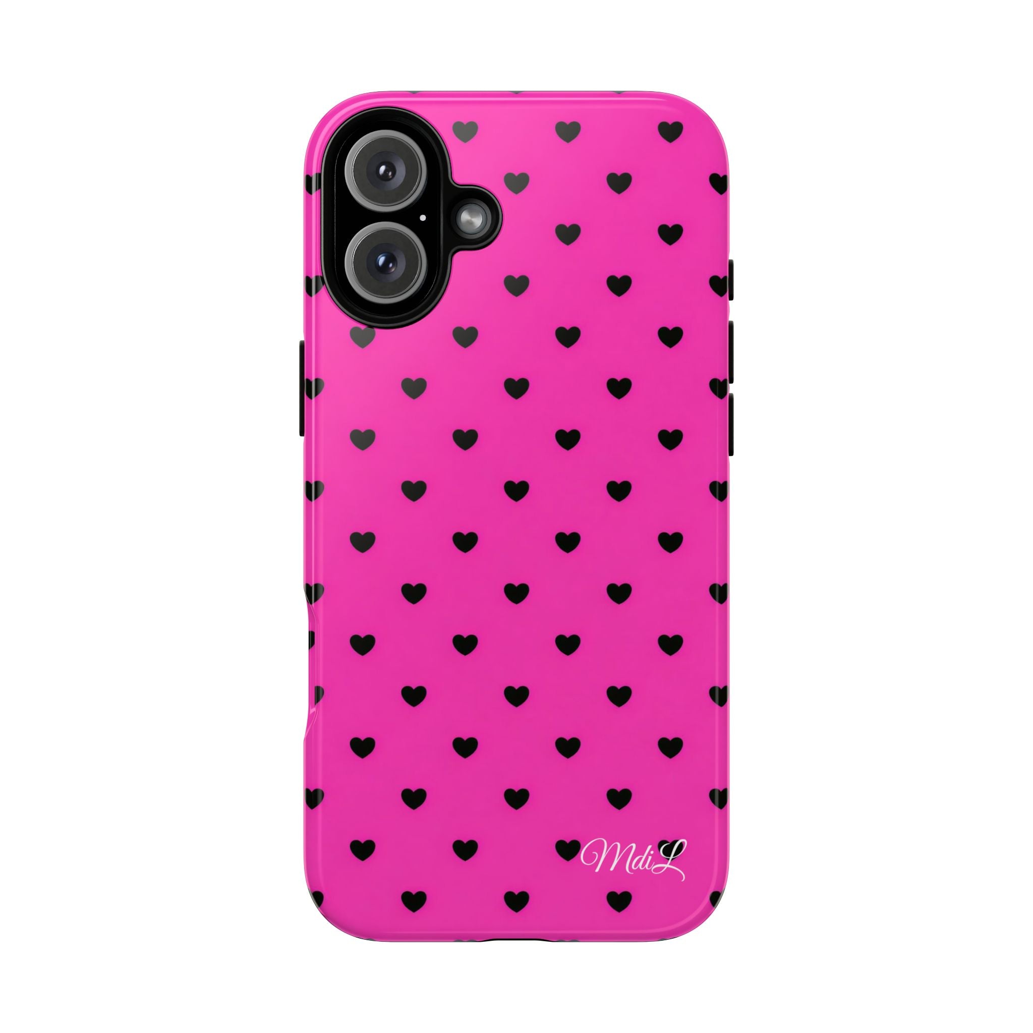 Dotted Hearts | Neon Pink - Mare di Luna