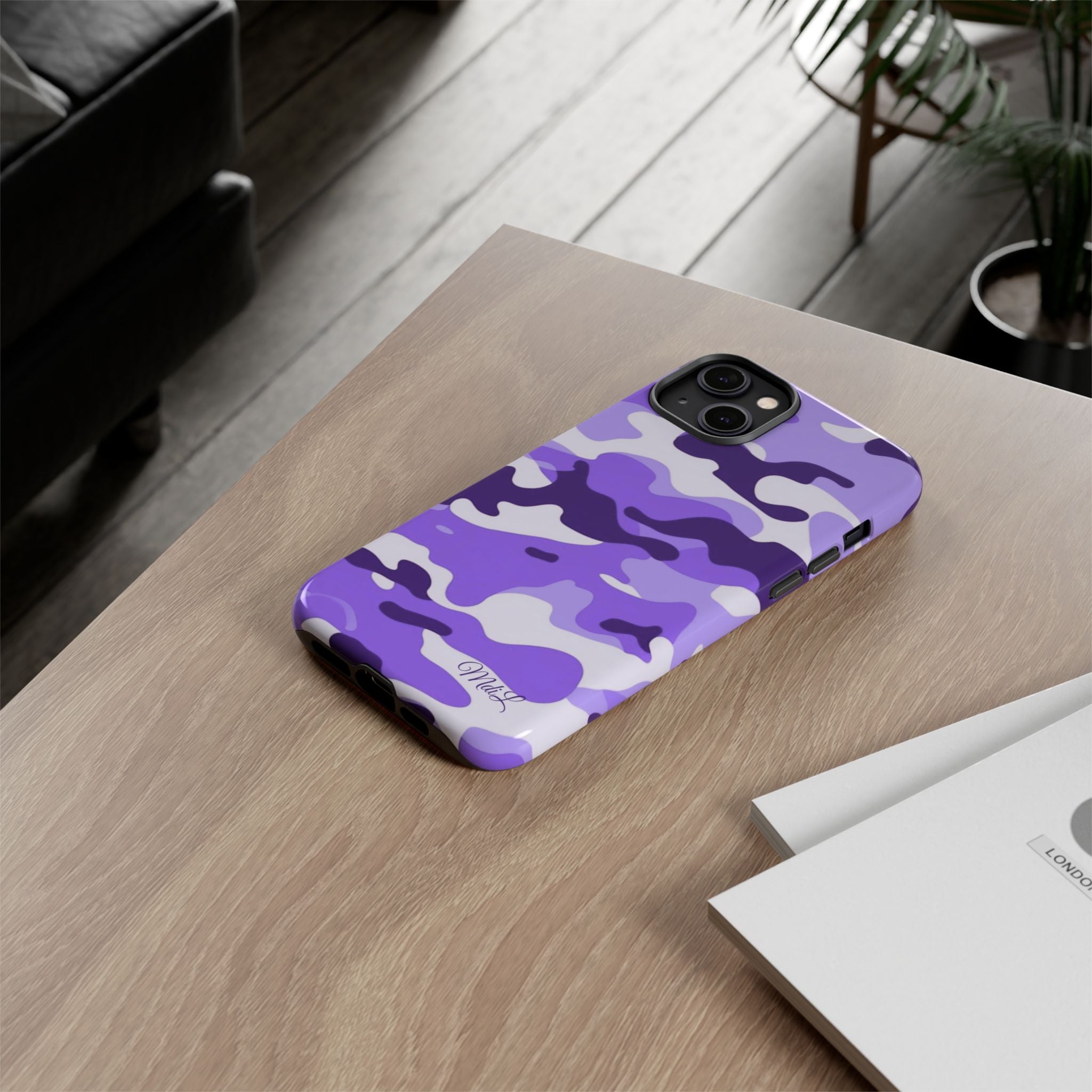 Purple Camo iPhone Case