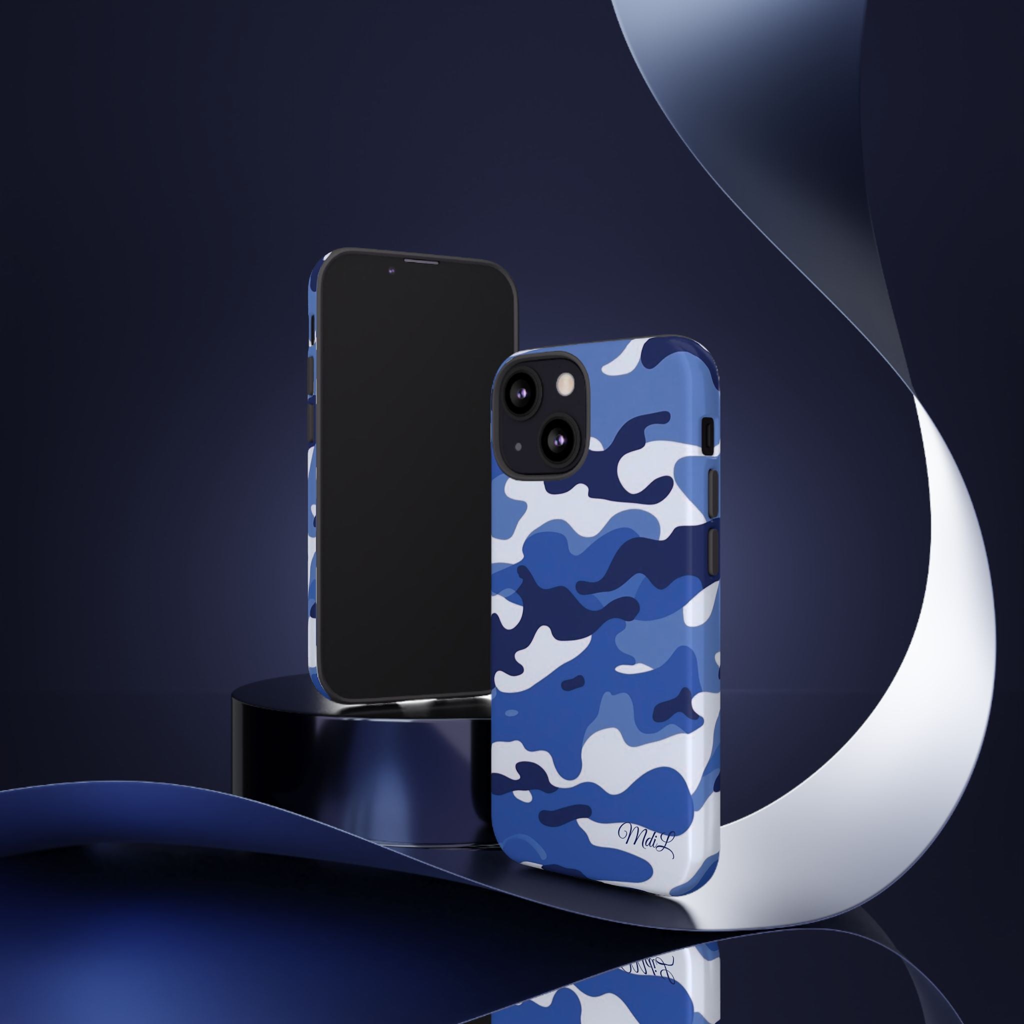 Deep Blue Camo iPhone Case