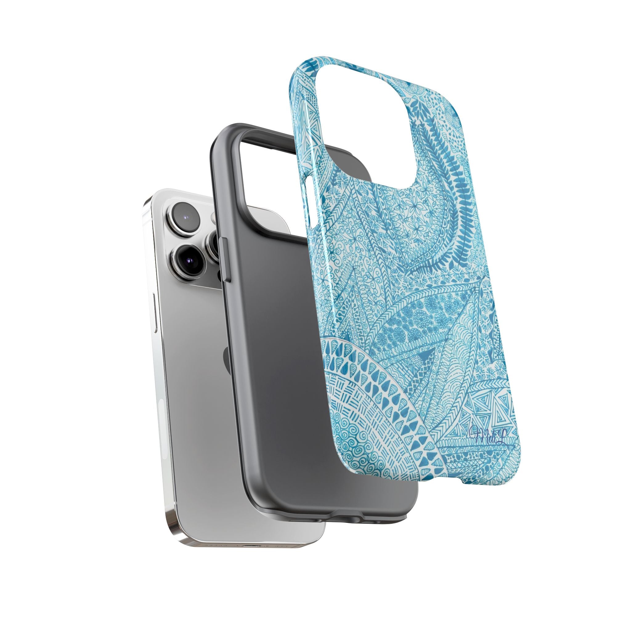 Teal Paisley