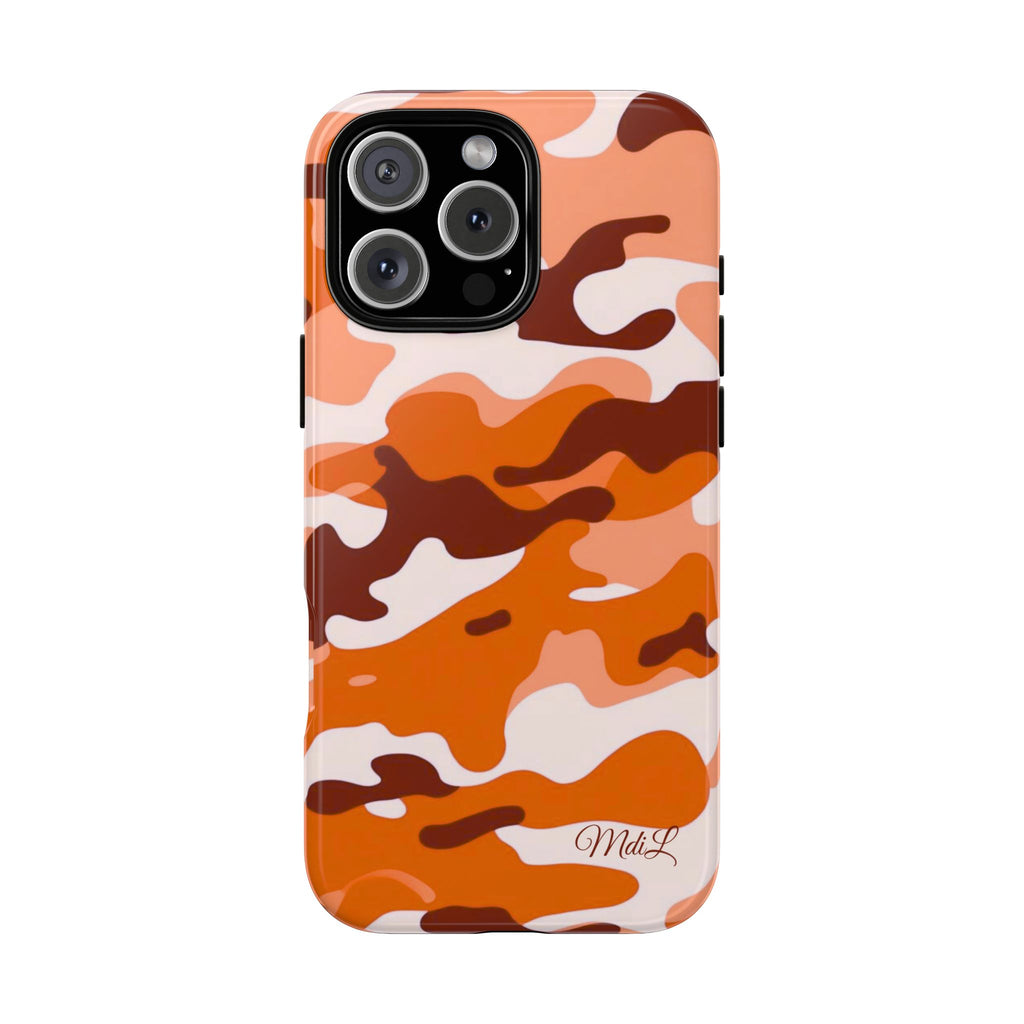 Orange Camo iPhone Case