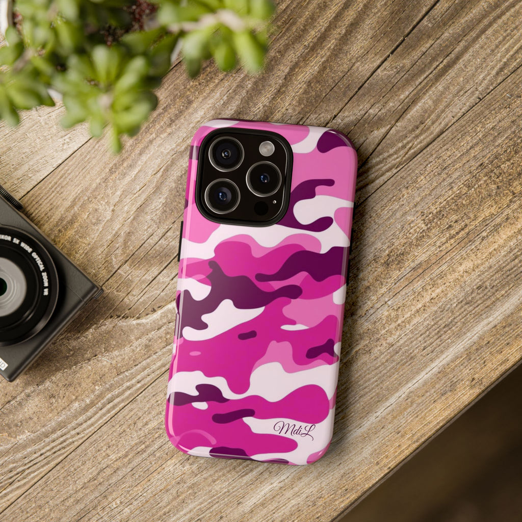 Magenta Camo iPhone Case