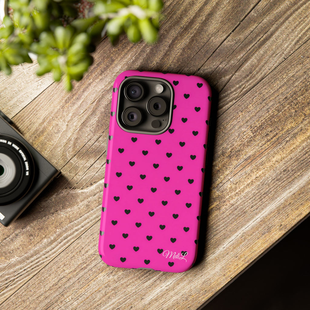 Dotted Hearts | Neon Pink - Mare di Luna